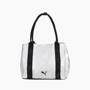 🌸 PUMA Women's Up & Comer Tote, Silver/Black, One Size, 🌸
